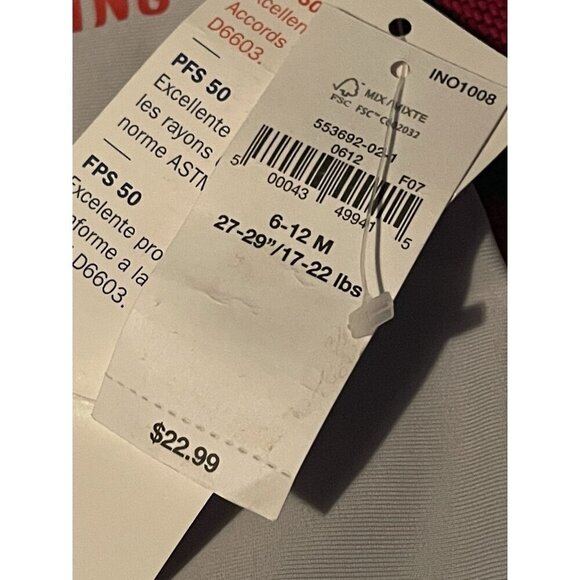 Old Navy Baby Romper Lifeguard In Training Swimsuit Size 6-12M Multicolor - Picture 7 of 13